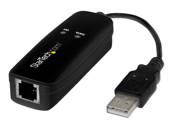 StarTech.com StarTech USB 2.0 Faxmodem - 56K Externes DialUp V.92 ModemDongleAdapter - ComputerLaptop Faxmodem - USB auf Telefonbuchse - USB Datenmodem - Netzwerk FaxCMRPOS (USB56KEMH2)