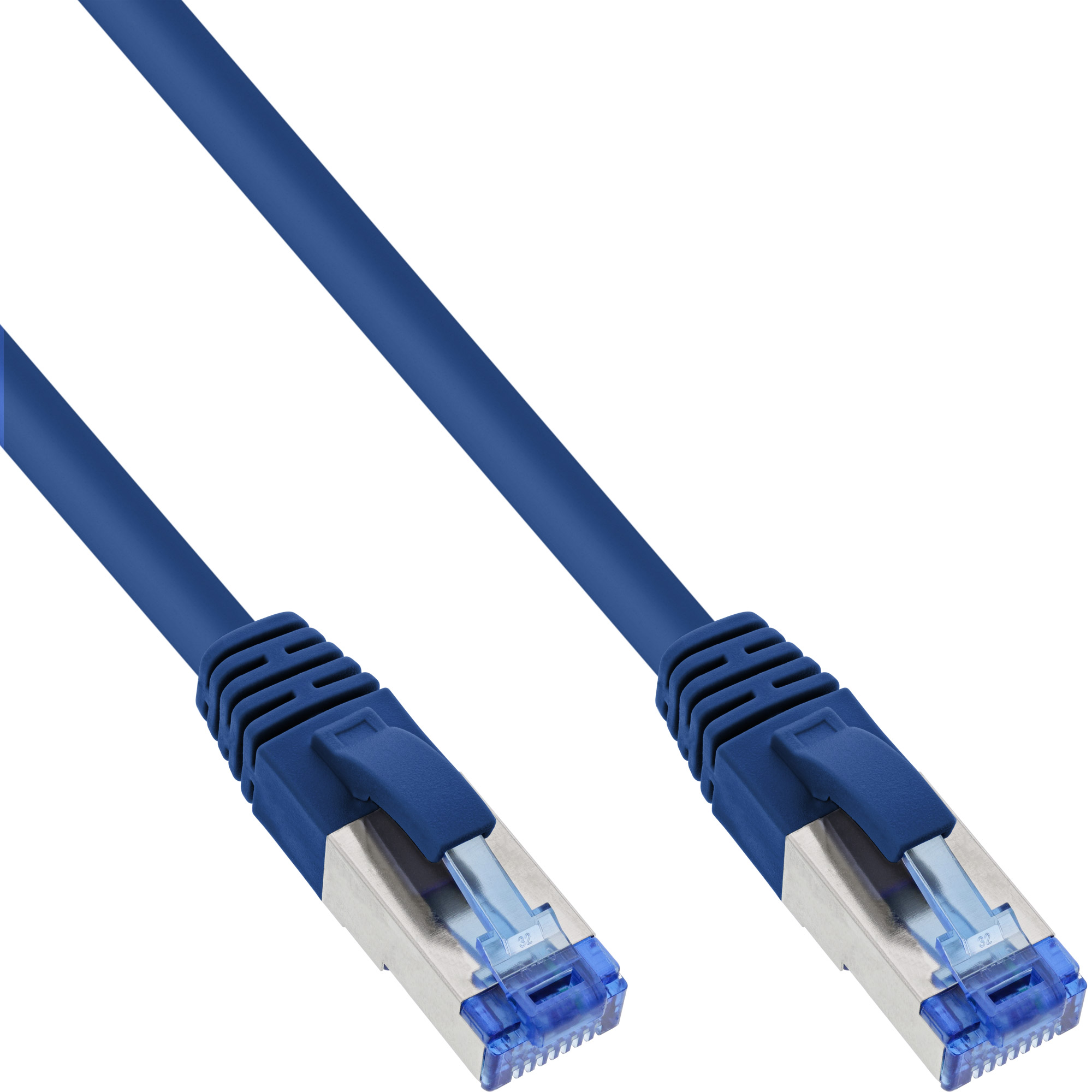 InLine Patchkabel - SFTP (PiMf) - Cat.6A - halogenfrei - blau - 1m