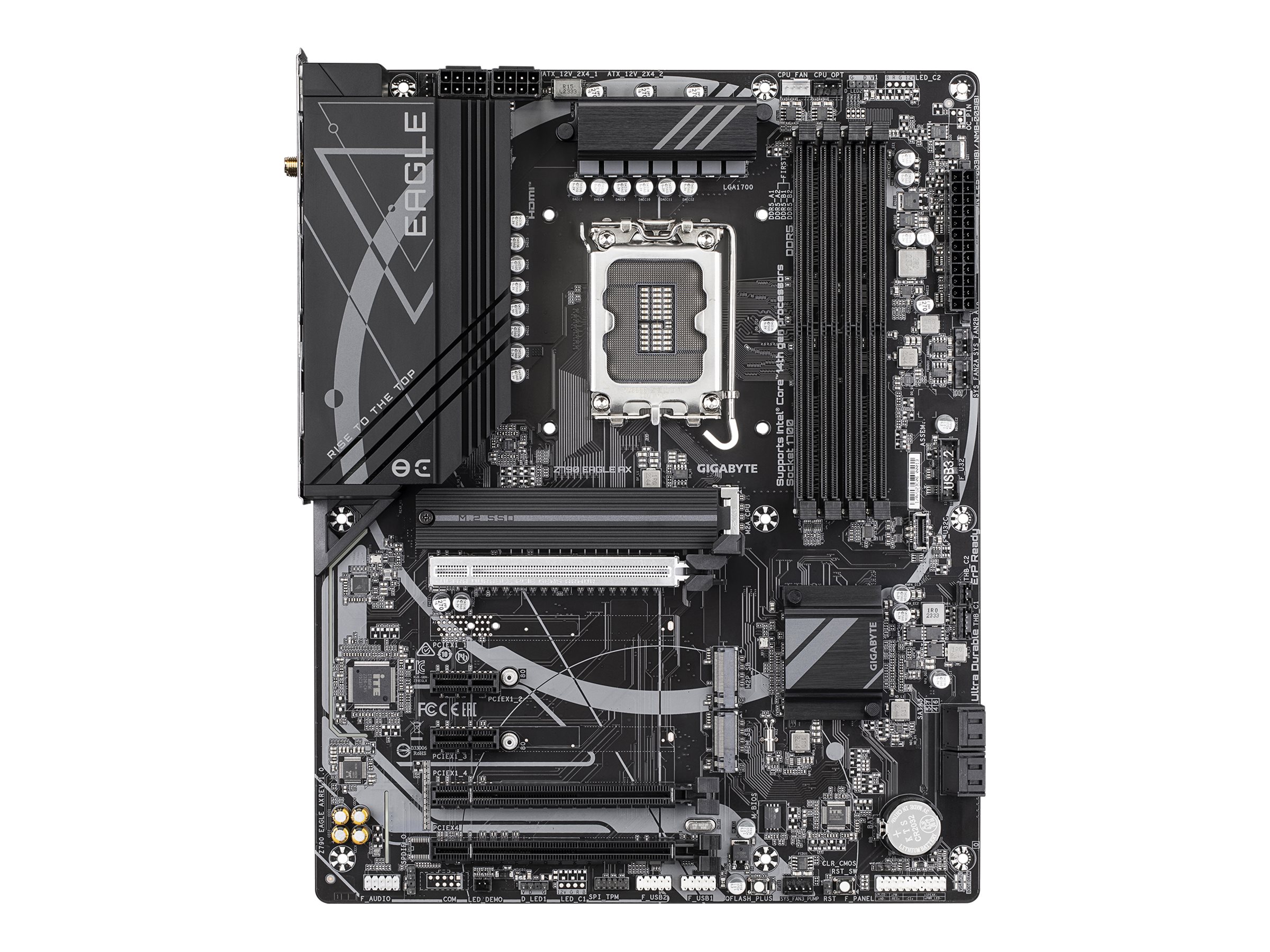 Gigabyte Z790 EAGLE AX - 1.0 - Motherboard - ATX - LGA1700-Sockel - Z790 Chipsatz - USB-C 3.2 Gen2, USB-C 3.2 Gen 1, USB 3.2 Gen 1, USB 3.2 Gen 2 - 2.5 Gigabit LAN, Wi-Fi 6E, Bluetooth - Onboard-Grafik (CPU erforderlich)