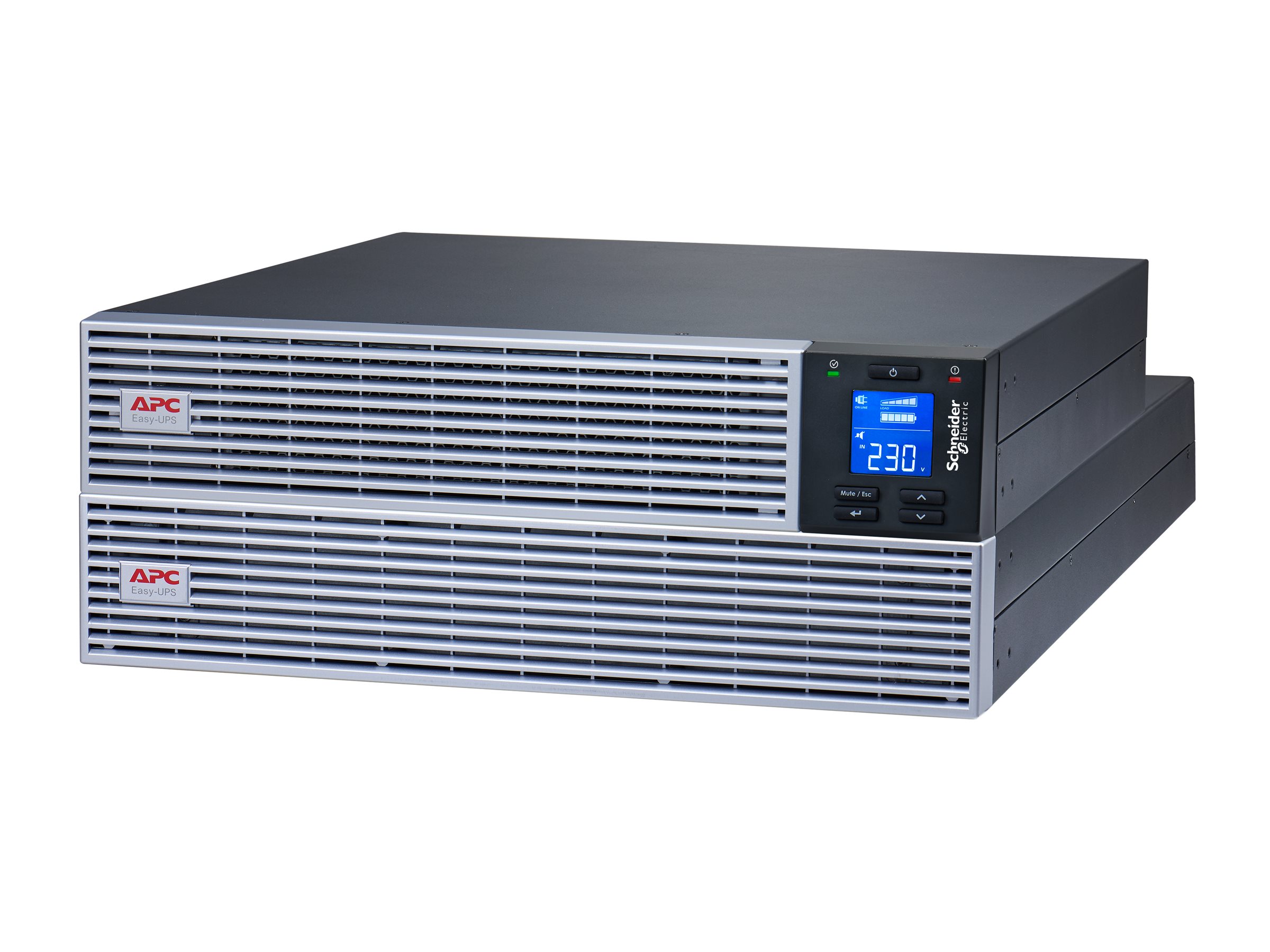 APC Easy UPS On-Line - USV (Rack - einbaufähig) - Wechselstrom 230 V - 1800 Watt - 2000 VA - Lithium-Ionen - RS-232, USB - Ausgangsanschlüsse 6 - 4U - 48.3 cm (19")