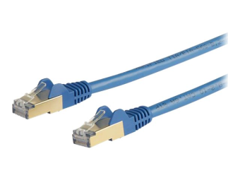 StarTech.com 2m CAT6A Ethernet Cable, 10 Gigabit Shielded Snagless RJ45 100W PoE Patch Cord, CAT 6A 10GbE STP Network Cable wStrain Relief, Blue, Fluke TestedUL Certified WiringTIA - Category 6A - 26AWG (6ASPAT2MBL)
