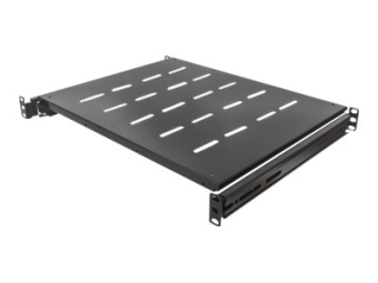 Intellinet 19 Ausziehbarer Fachboden 1 HE geeignet für Schränke mit 800 bis 1000 mm Tiefe Ablagefläche 550 mm Tiefe schwarz - Rack - Regal - Schwarz RAL 9005 - 1U - 48.3 cm (19)