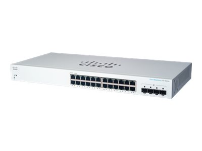 Cisco Business 220 Series CBS220-24T-4G - Switch - Smart - 24 x 101001000 + 4 x Gigabit SFP (Uplink)