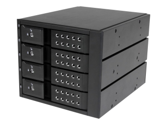 StarTech.com 4-fach 35 trägerloser SATA Festplatten Aluminium WechselrahmenBackplane - 4 Bay 35 Zoll (89cm)