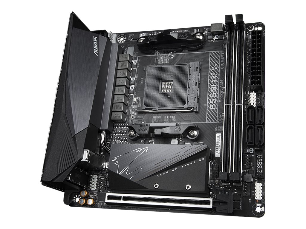Gigabyte B550I AORUS PRO AX - 1.0 - Motherboard - Mini-ITX - Socket AM4 - AMD B550 Chipsatz - USB-C Gen2, USB 3.2 Gen 1, USB 3.2 Gen 2 - 2.5 Gigabit LAN, Bluetooth, Wi-Fi - Onboard-Grafik (CPU erforderlich)