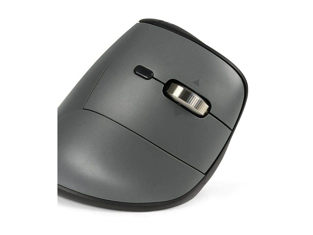 Bakker FastForward - Vertikale Maus - high-speed scroll, tilt wheel, silent click - ergonomisch - Für Rechtshänder - optisch - 8 Tasten - kabellos, kabelgebunden - 2.4 GHz, USB-C, Bluetooth 5.1 - kabelloser Empfänger (USB)