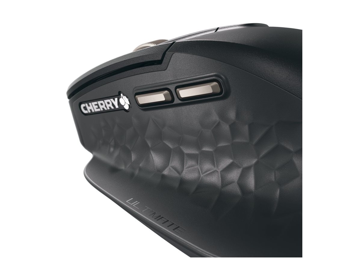 Cherry STREAM Ultimate - Maus - ergonomisch - Für Rechtshänder - optisch - 7 Tasten - kabellos, kabelgebunden - 2.4 GHz, Bluetooth 5.2 - kabelloser Empfänger (USB)