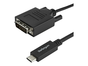 StarTech.com USB-C to DVI Cable - 6 ft  2m - 1080p - 1920x1200 - USB-C DVI Monitor Cable - USB C Cable - Computer Monitor Cable (CDP2DVIMM2MB)