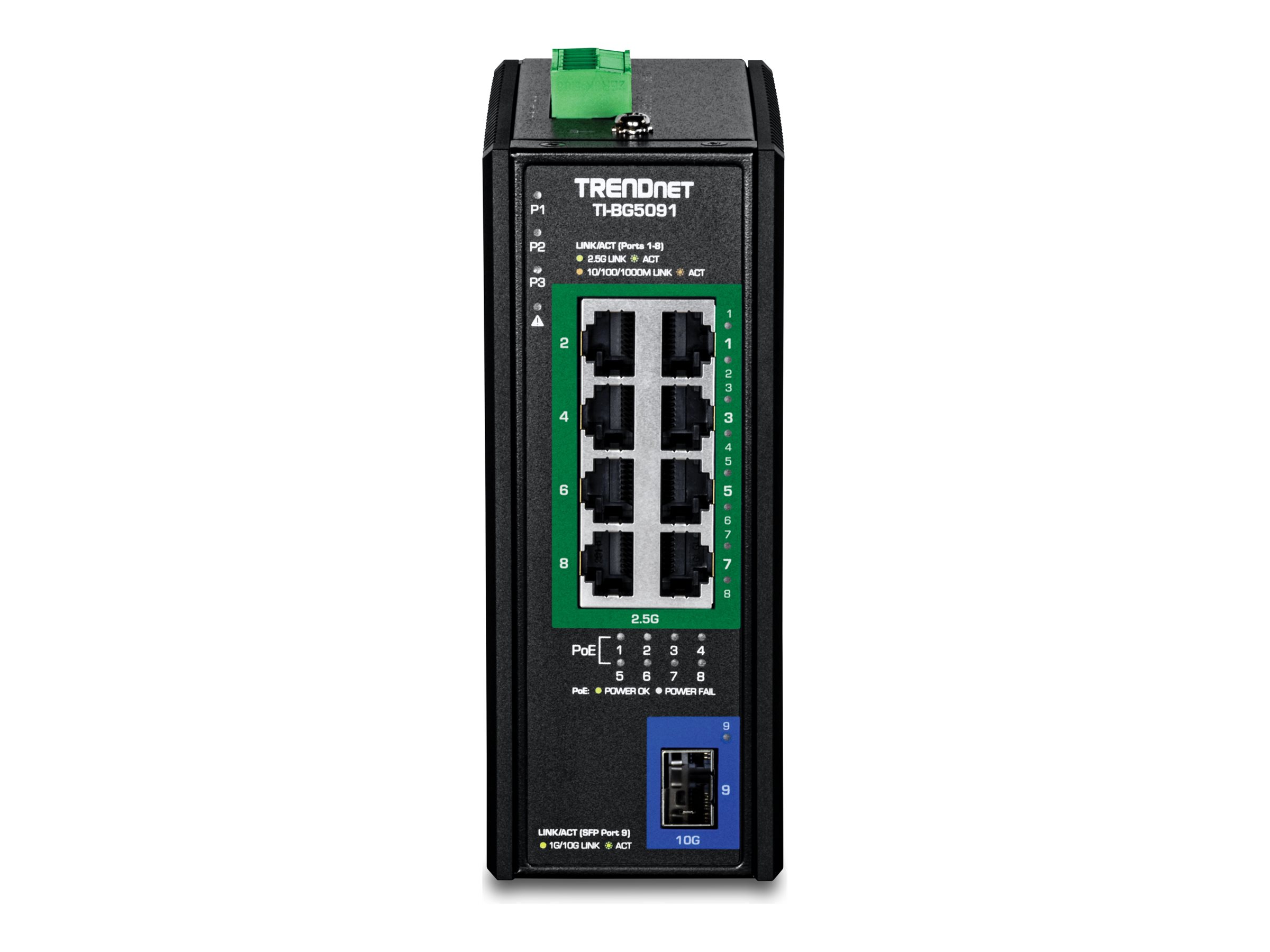 TRENDnet TI-BG5091 - Version v1.0R - Switch - industriell - 8 x 1010010002.5G (PoE++)