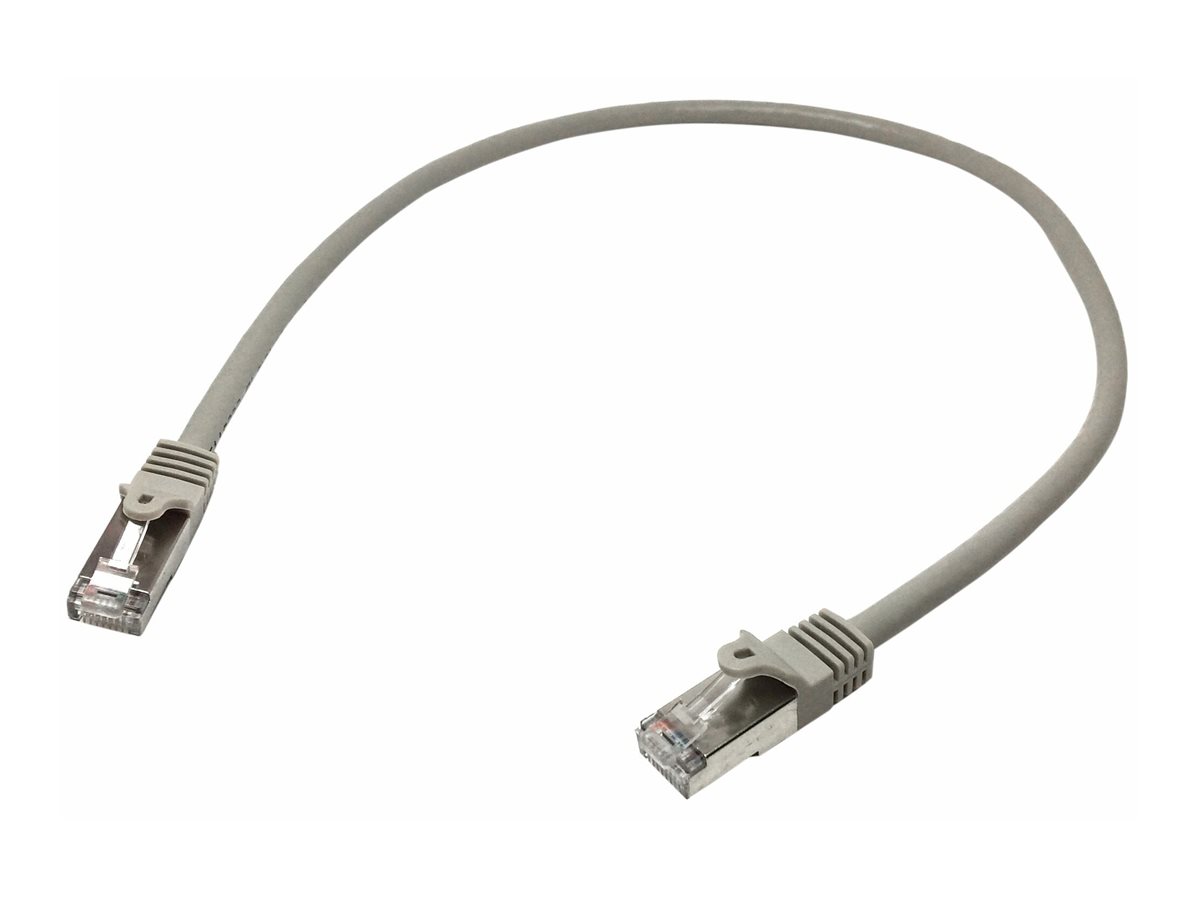 StarTech.com Startech 50cm CAT6 Ethernet Cable, 10 Gigabit Shielded Snagless RJ45 100W PoE Patch Cord, CAT 6 10GbE SFTP Network Cable wStrain Relief, Grey, Wiring is UL CertifiedTIA - Category 6 - 26AWG (N6SPAT50CMGR)