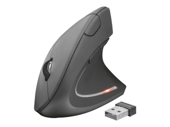 Trust Verto - Maus - ergonomisch - Für Rechtshänder - optisch - 6 Tasten - kabellos - 2.4 GHz - kabelloser Empfänger (USB)