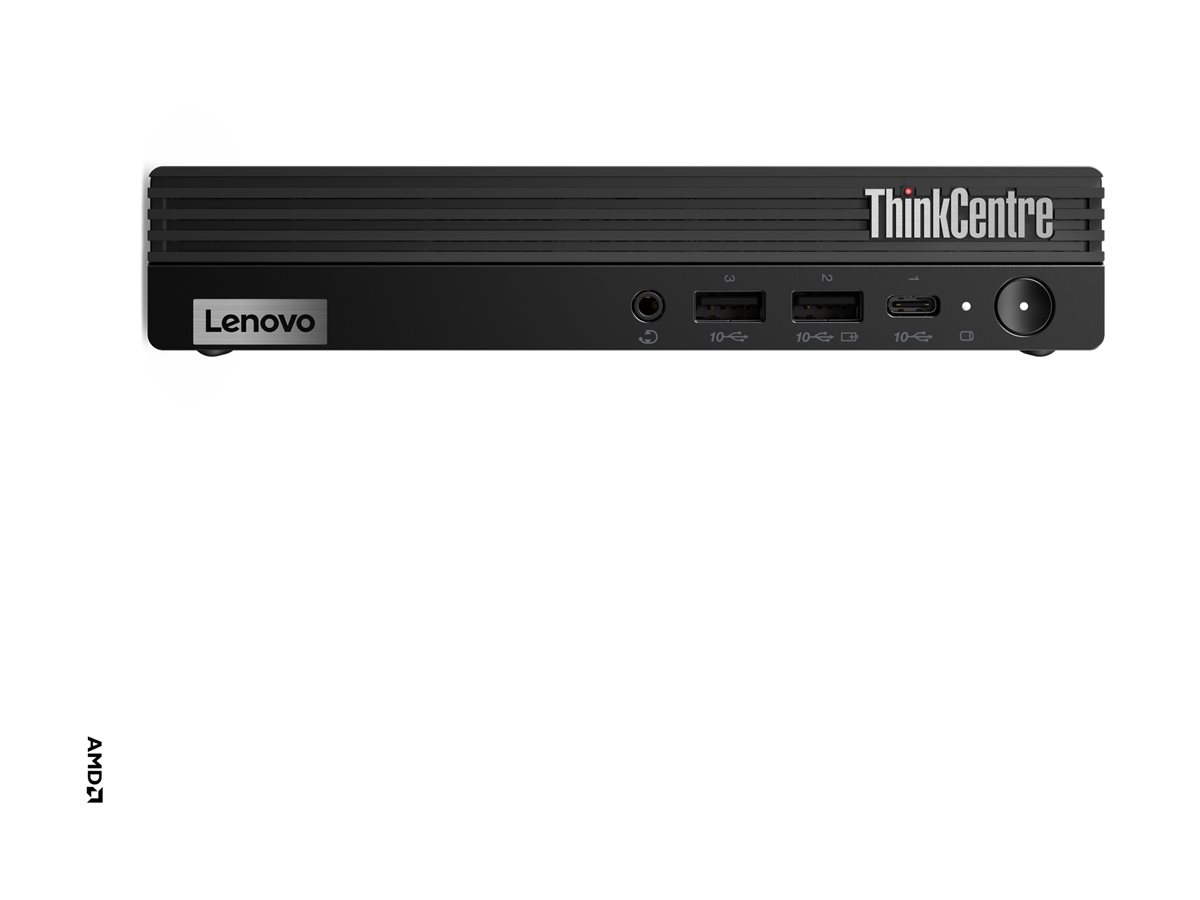 Lenovo ThinkCentre M75q Gen 5 12RQ - Tiny - Ryzen 5 Pro 8500GE  3.4 GHz - RAM 16 GB - SSD 512 GB - TCG Opal Encryption 2, NVMe - Radeon 740M - 1GbE, Wi-Fi 6E, Bluetooth 5.3 - WLAN 802.11abgnacax (Wi-Fi 6E)