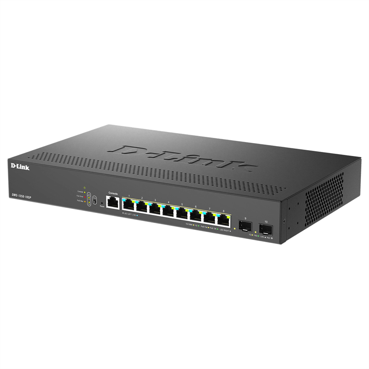 D-Link DMS 1250-10SP - Switch - L2+ - Smart - 8 x 1010010002.5G (PoE+)