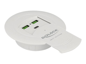 Delock USB Type-C Charger PD 85 W + Qualcomm Quick Charge 3.0 for table mounting