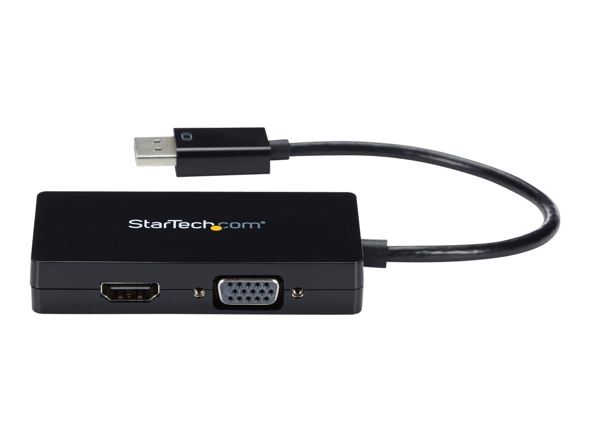 StarTech.com 3-in1 DisplayPort auf HDMI  DVI  VGA Adapter - DP zu VGA, DP zu HDMI, DP zu DVI Konverter - 1920x1200  1080p - Schwarz - Videoadapter - DisplayPort männlich zu HD-15 (VGA)