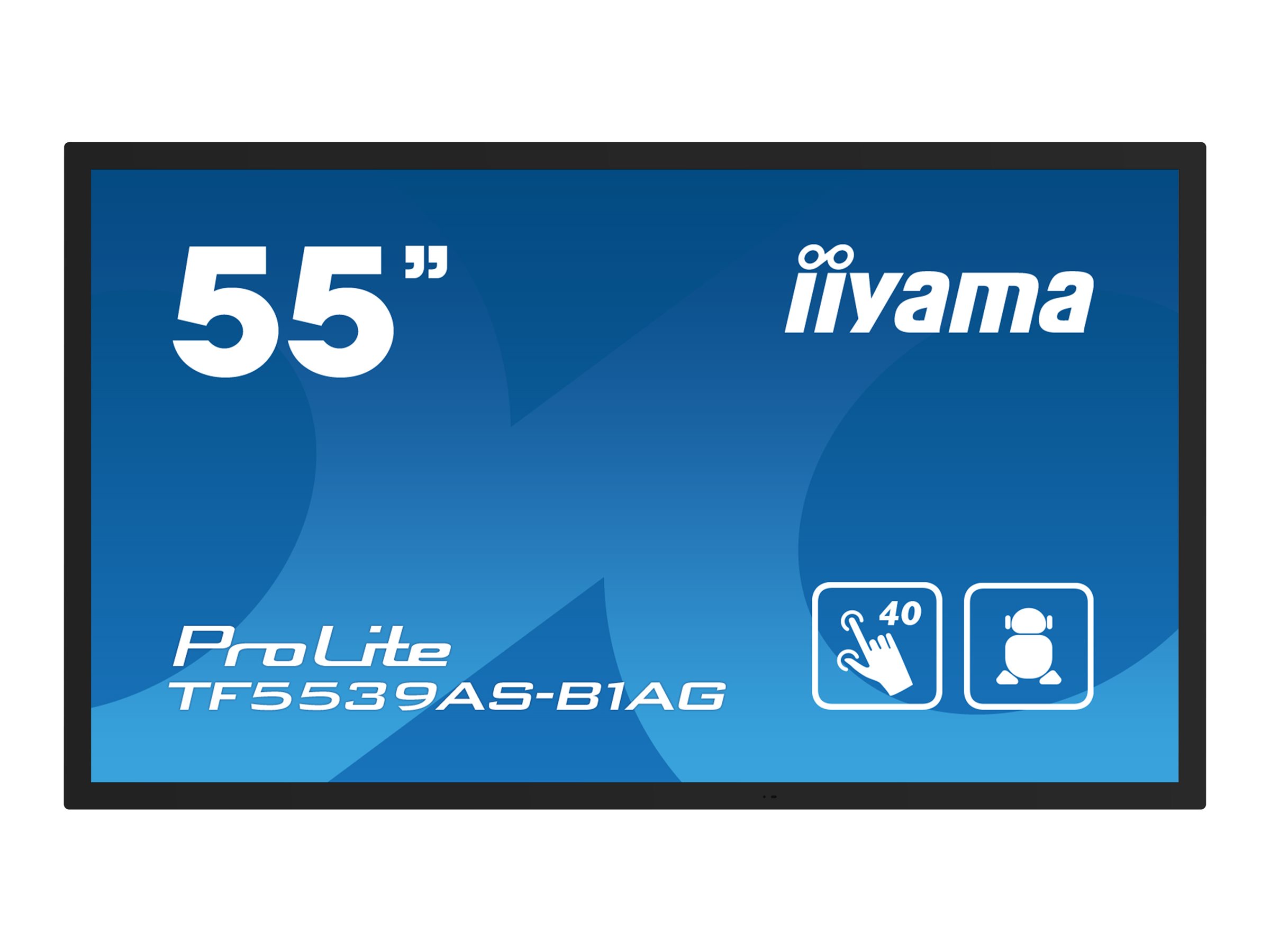 Iiyama ProLite TF5539AS-B1AG - 140 cm (55") Diagonalklasse LCD-Display mit LED-Hintergrundbeleuchtung - Digital Signage - mit Integrierter Media-Player und Touchscreen (Multi-Touch)
