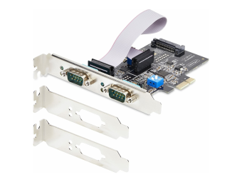 StarTech.com 2-Port Serielle PCIe Karte, RS232RS422RS485