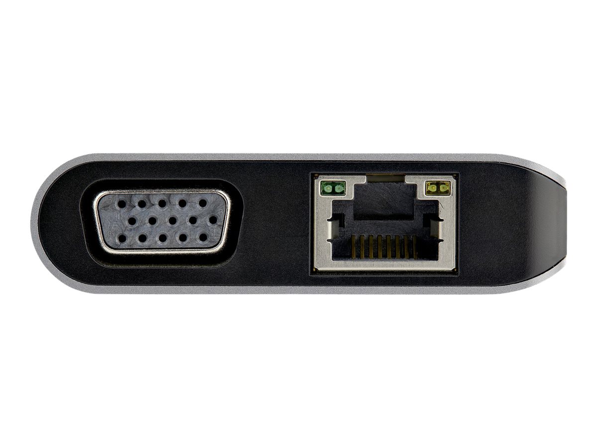 StarTech.com USB C Multiport Adapter, USB-C Mini Travel Dock with 4K HDMI or 1080p VGA, 3x USB 3.0 Hub, SD, GbE, Audio, 100W PD Pass-Through, Portable Docking Station for LaptopTablet