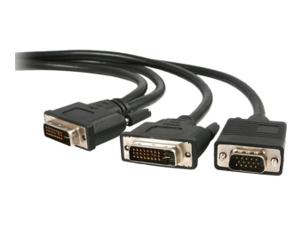 StarTech.com 18m DVI-I auf DVI-D und HD15 VGA Splitter Kabel - DVI zu VGA Video-Kabel - DVI-Splitter - DVI-I (M)