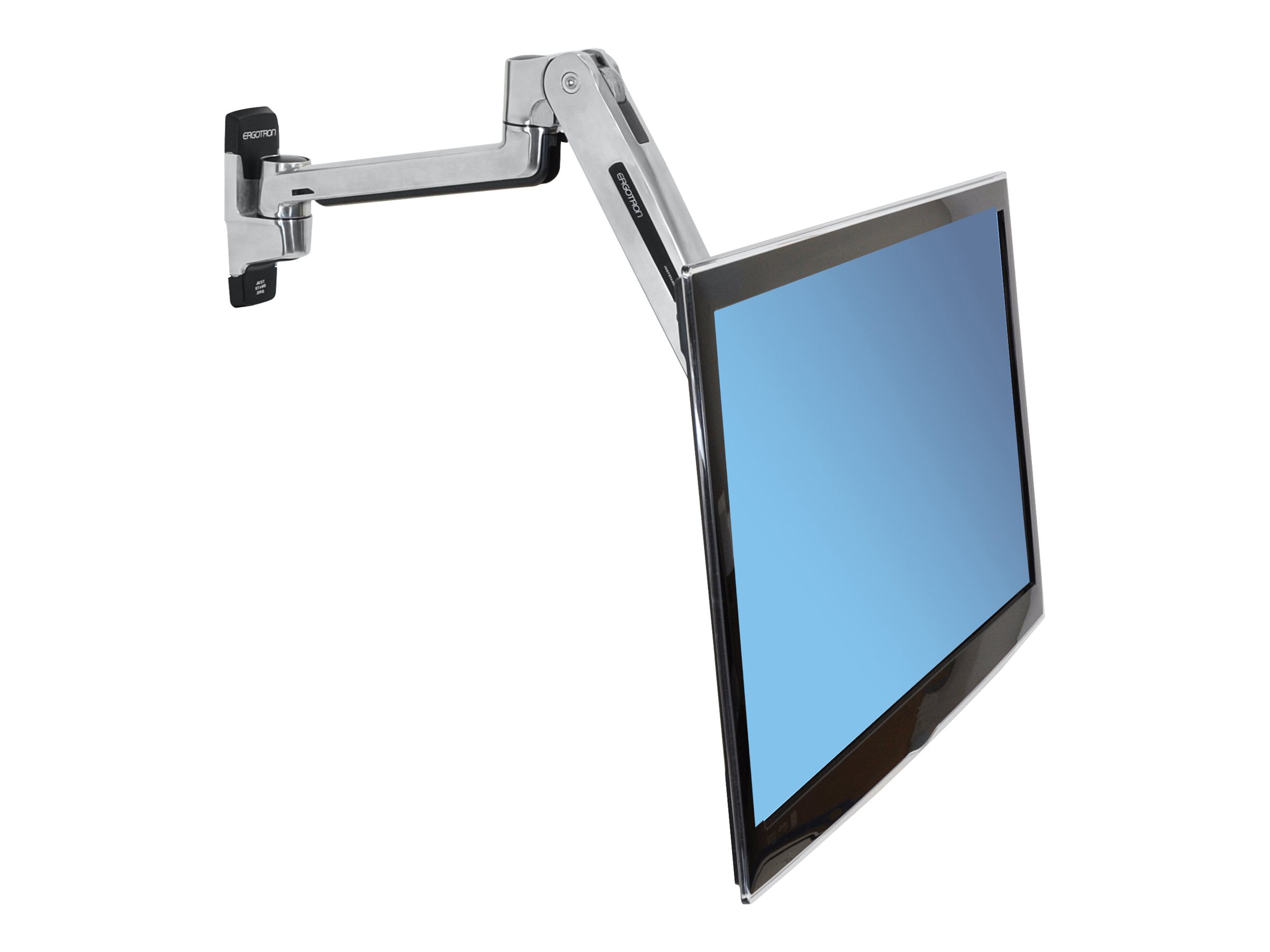Ergotron LX - Befestigungskit (Steh-Sitz-Arm, Verlängerung, Basis, VESA-Adapter) - für LCD-Display - Kapazität 3,2 - 11,3 kg - Polished Aluminum - Bildschirmgröße bis zu 106,7 cm (bis zu 42 Zoll)