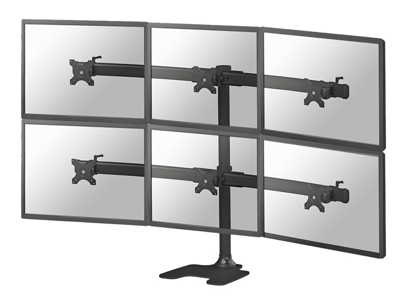 Neomounts FPMA-D700DD6 - Aufstellung - für 6 LCD-Displays - Schwarz - Bildschirmgröße 25.4-68.6 cm (10"-27")
