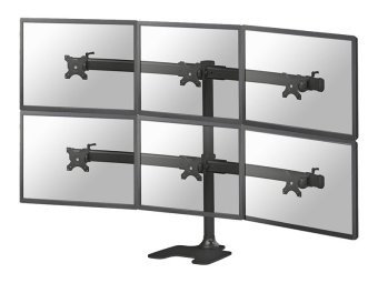 Neomounts FPMA-D700DD6 - Aufstellung - für 6 LCD-Displays - Schwarz - Bildschirmgröße 25.4-68.6 cm (10"-27")