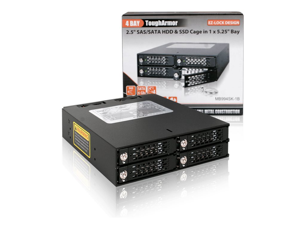 Icy Dock ToughArmor MB994SK-1B - Gehäuse für Speicherlaufwerke - 2.5" (6.4 cm)