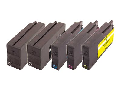 Peach Combi-Pack PLUS H950H951 - 5er-Pack - Schwarz, Gelb, Cyan, Magenta - kompatibel - wiederaufbereitet - Tintenpatrone (Alternative zu HP 950, HP 951)