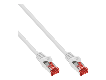 InLine Patchkabel - SFTP (PiMf) - Cat.6 - halogenfrei - Kupfer - weiß - 1m