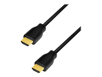 LogiLink Premium Highspeed - HDMI-Kabel mit Ethernet - HDMI männlich zu HDMI männlich - 1 m - Doppelisolierung - Schwarz - unterstützt 4K 60 Hz (3840 x 2160)