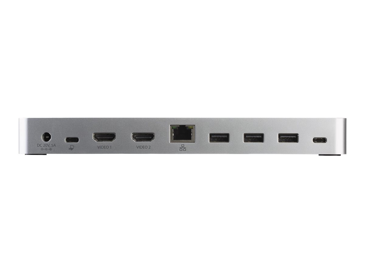 StarTech.com USB C Dockingstation für Zwei Monitore mit 60 W Power Delivery für Windows Laptops - USB C auf HDMI  DVI Dock - USB-C 3.1 Gen 1 Dock mit Laden - Thunderbolt 3 Kompatibel (MST30C2HHPDU)