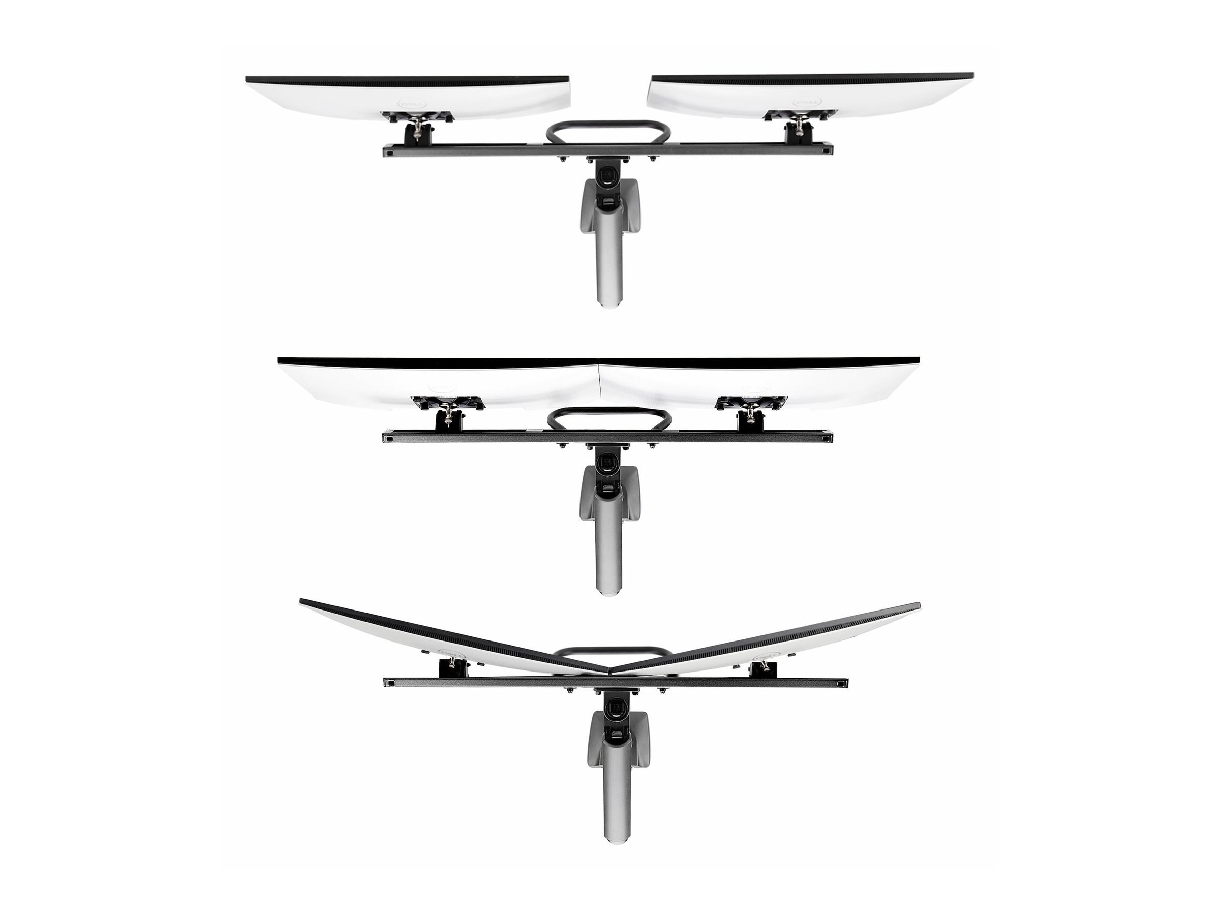 StarTech.com Desk Mount Dual Monitor Arm w Crossbar, Up To 27" Displays - Befestigungskit - artikulierender, mechanischer Feder - für 2 LCD-Displays - Stahl, Kunststoff - Schwarz - Bildschirmgröße 43.2-68.6 cm (17"-27")