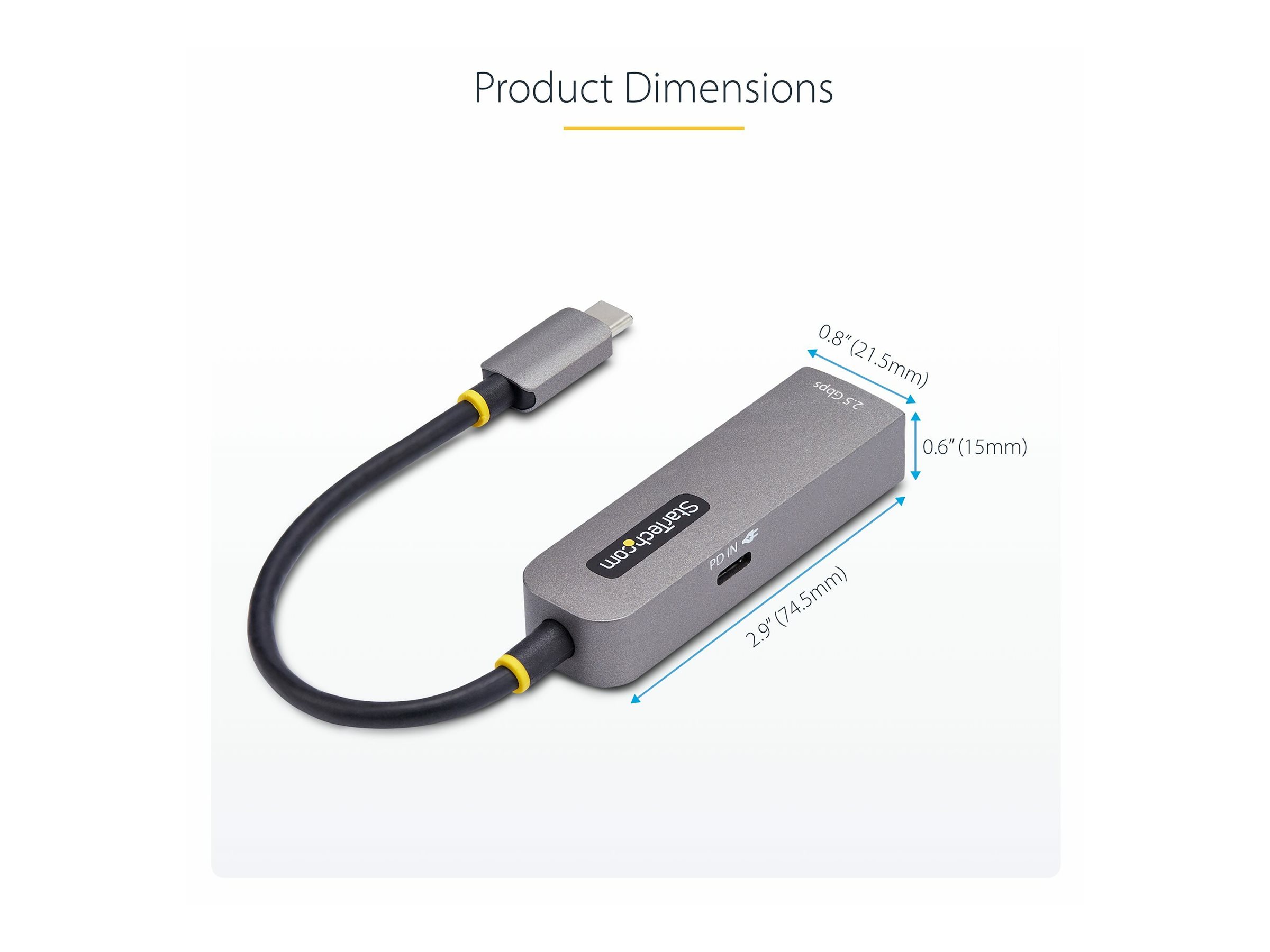 StarTech.com 2.5GbE USB-C to Ethernet Adapter