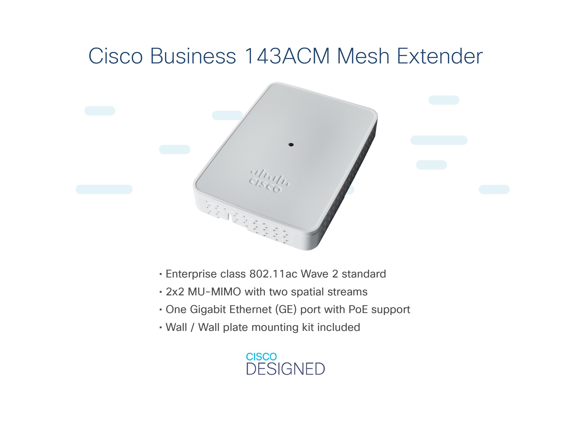Cisco Business 143ACM Mesh Extender - Wi-Fi-Range-Extender
