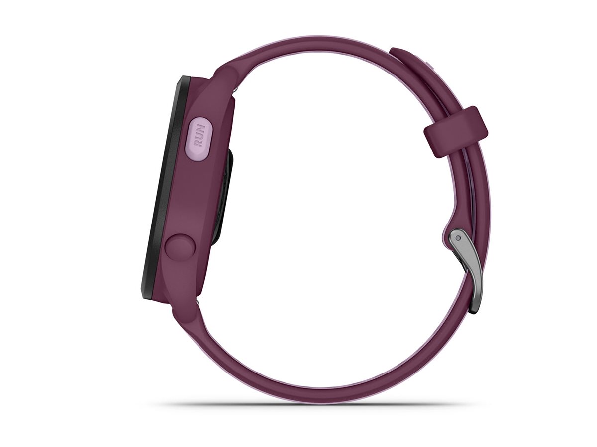 Garmin Forerunner 165 Music - Berry - Sportuhr mit Band - Silikon - Flieder - Handgelenkgröße 126-203 mm - Anzeige 3 cm (1.2")