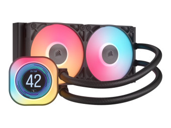 Corsair iCUE Link TITAN 240 RX LCD - Prozessor-Flüssigkeitskühlsystem - Kühlergröße 240 mm - (für LGA1851, LGA1700, AM5, AM4)