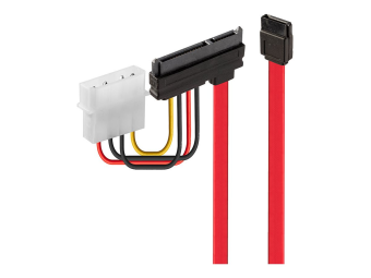 Lindy SATA-Kabel - interne Stromversorgung, 4-polig, SATA zu SATA Combo (W)