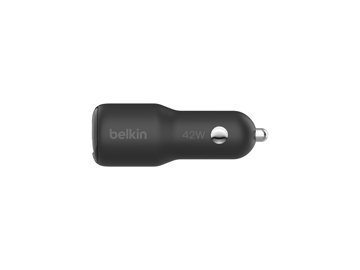 Belkin BoostCharge - Auto-Netzteil - 42 Watt - PD 3.0, Fast Charge - 2 Ausgabeanschlussstellen (USB, USB-C)