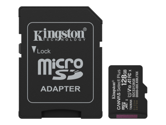Kingston Canvas Select Plus - Flash-Speicherkarte (microSDXC-an-SD-Adapter inbegriffen)