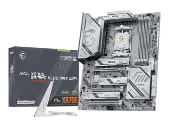 MSI MAG X870E GAMING PLUS MAX WIFI - Motherboard - ATX - Socket AM5 - AMD X870E Chipsatz - USB4, USB-C 3.2 Gen 2x2, USB-C 3.2 Gen2, USB 3.2 Gen 2, USB 3.2 Gen 1 - 5 Gigabit Ethernet, Wi-Fi 7, Bluetooth - Onboard-Grafik (CPU erforderlich)