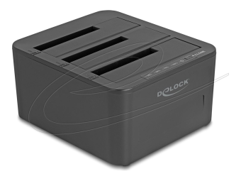 Delock HDD  SSD Dockingstation - 12 Klonfunktion Schächte 3 - 2,5"  3,5" gemeinsam genutzt (6,4 cm8,9 cm gemeinsam genutzt)
