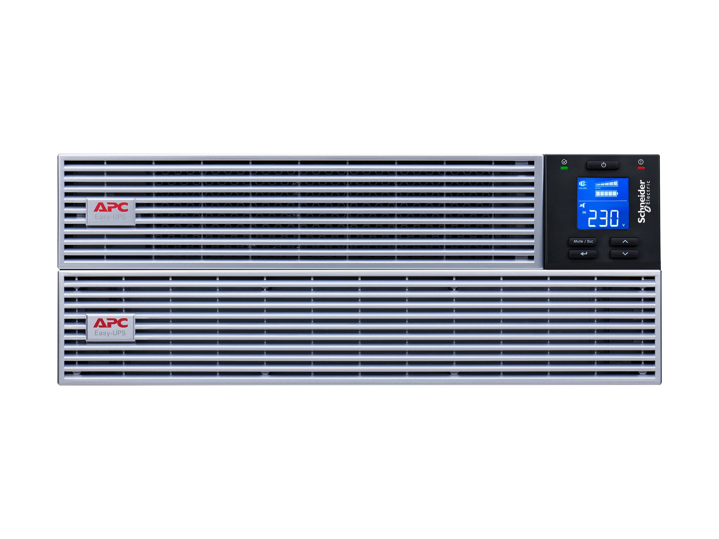 APC Easy UPS On-Line - USV (Rack - einbaufähig) - Wechselstrom 230 V - 1800 Watt - 2000 VA - Lithium-Ionen - RS-232, USB - Ausgangsanschlüsse 6 - 4U - 48.3 cm (19")