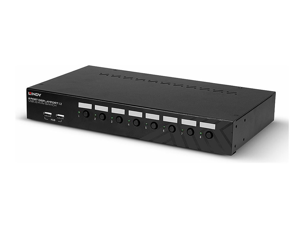 Lindy KVM-Audio-Switch - 8 x DisplayPort  Audio  USB