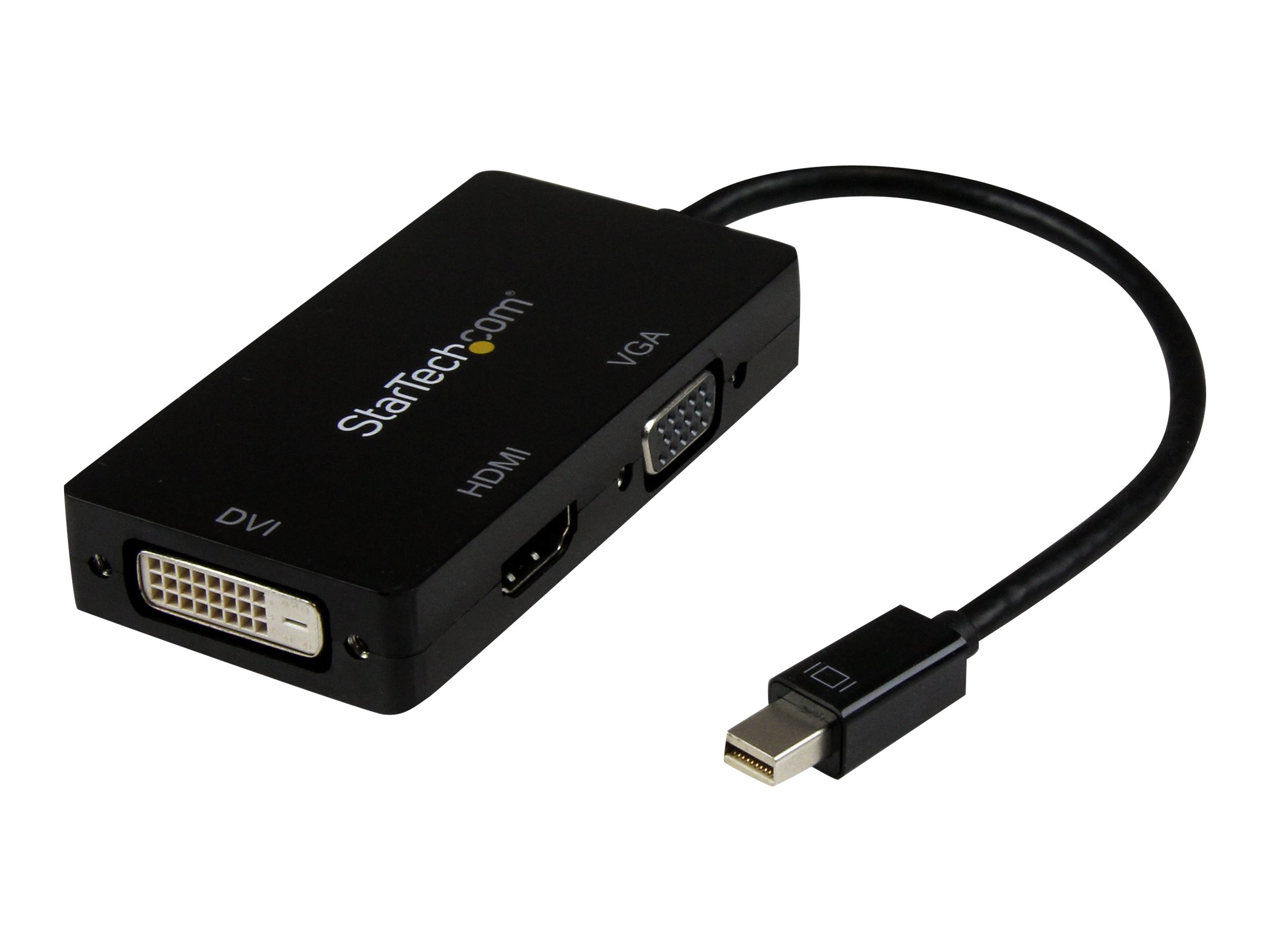 StarTech.com 3 in 1 Mini DisplayPort Adapter - 1080p - Mini DP  Thunderbolt to HDMI  VGA  DVI Splitter for Your Monitor (MDP2VGDVHD)