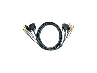 ATEN 2L-7D05UD - Video-  USB-  Audio-Kabel - USB mini-phone stereo 3.5 mm DVI-D (M)