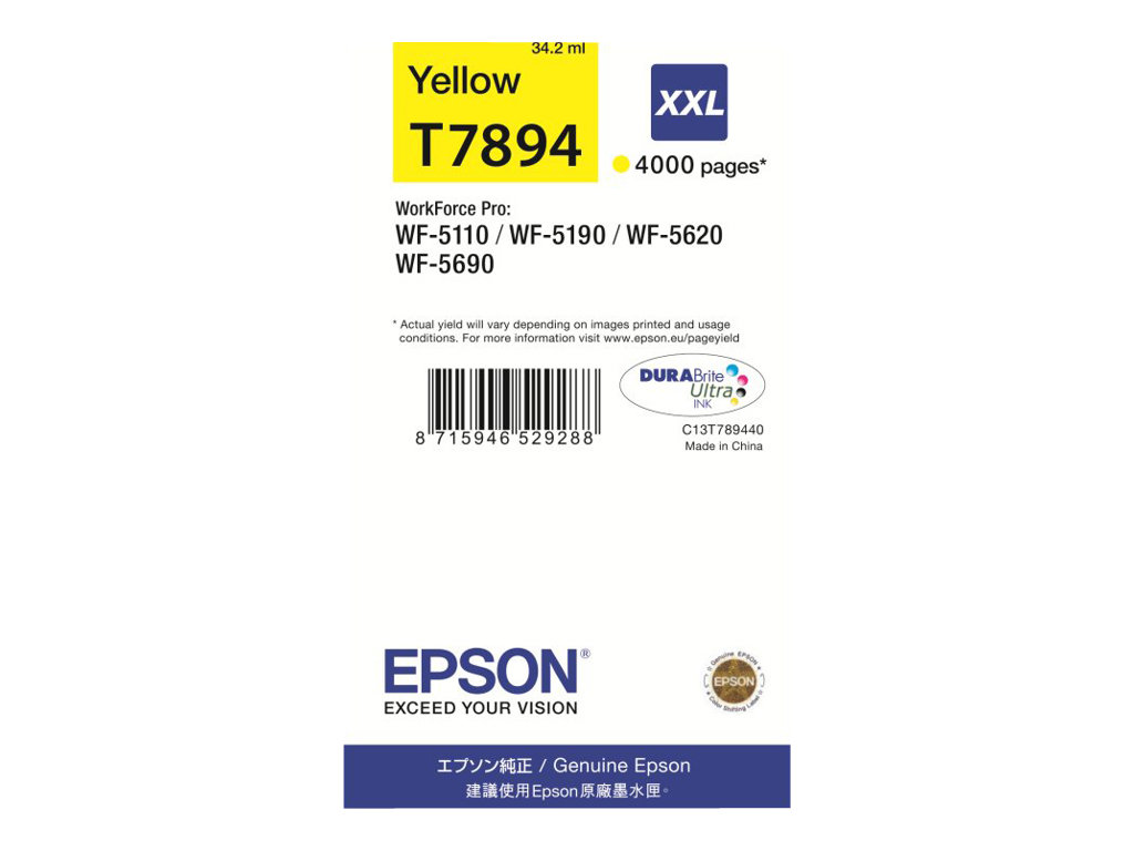 Epson T7894 - 34.2 ml - Größe XXL - Gelb - original