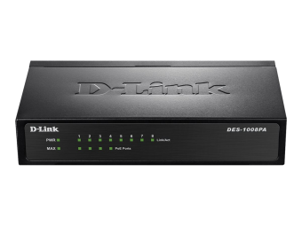 D-Link DES 1008PA - Switch - unmanaged - 4 x 10100 (PoE)