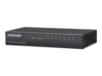 Intellinet 8-Port Fast Ethernet Office Switch Desktop Size Metal IEEE 802.3az (Energy Efficient Ethernet)