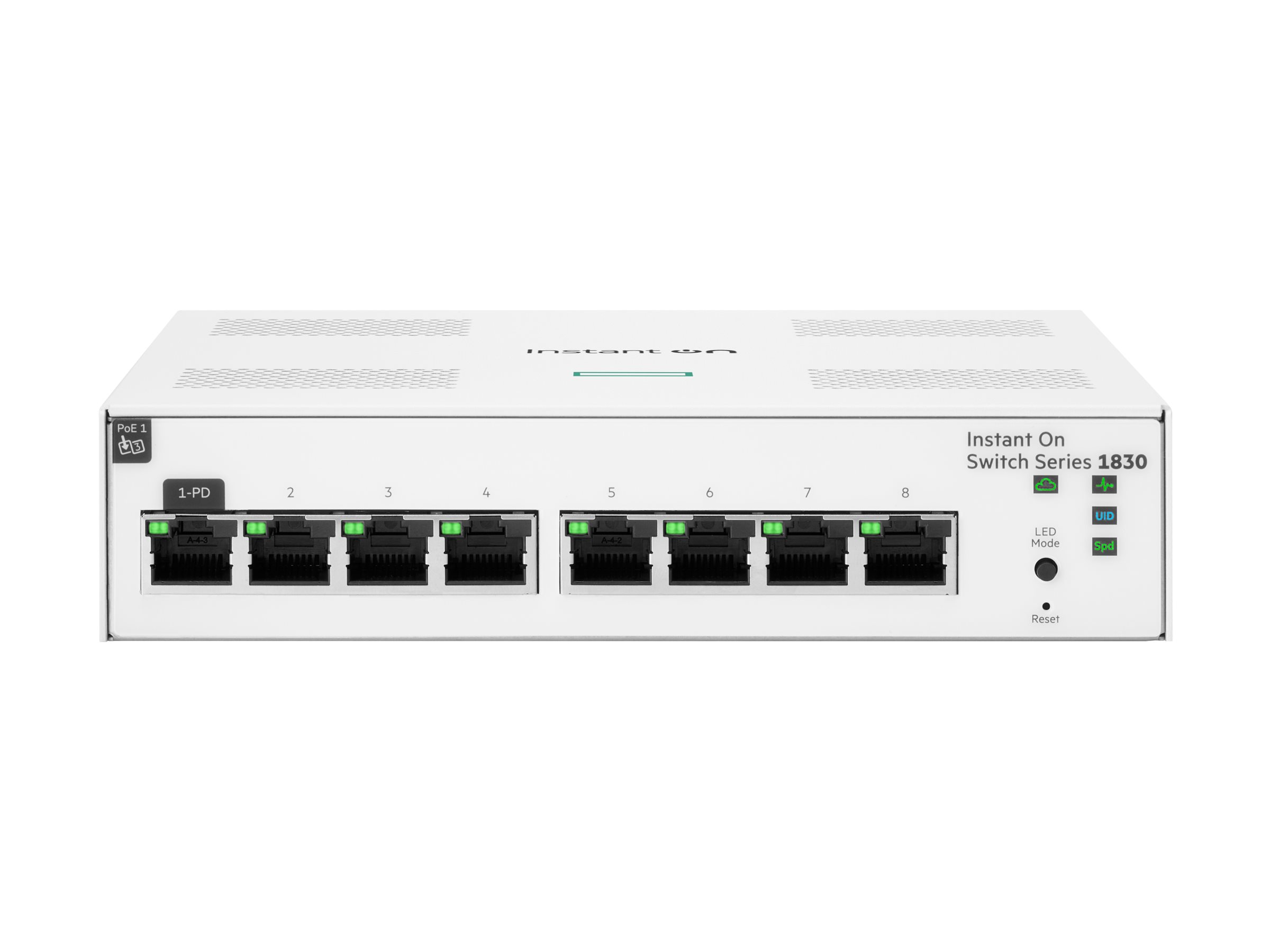 HPE Networking Aruba Instant On 1830 8G - Managed - L2 - Gigabit Ethernet (101001000) - Vollduplex - Rack-Einbau