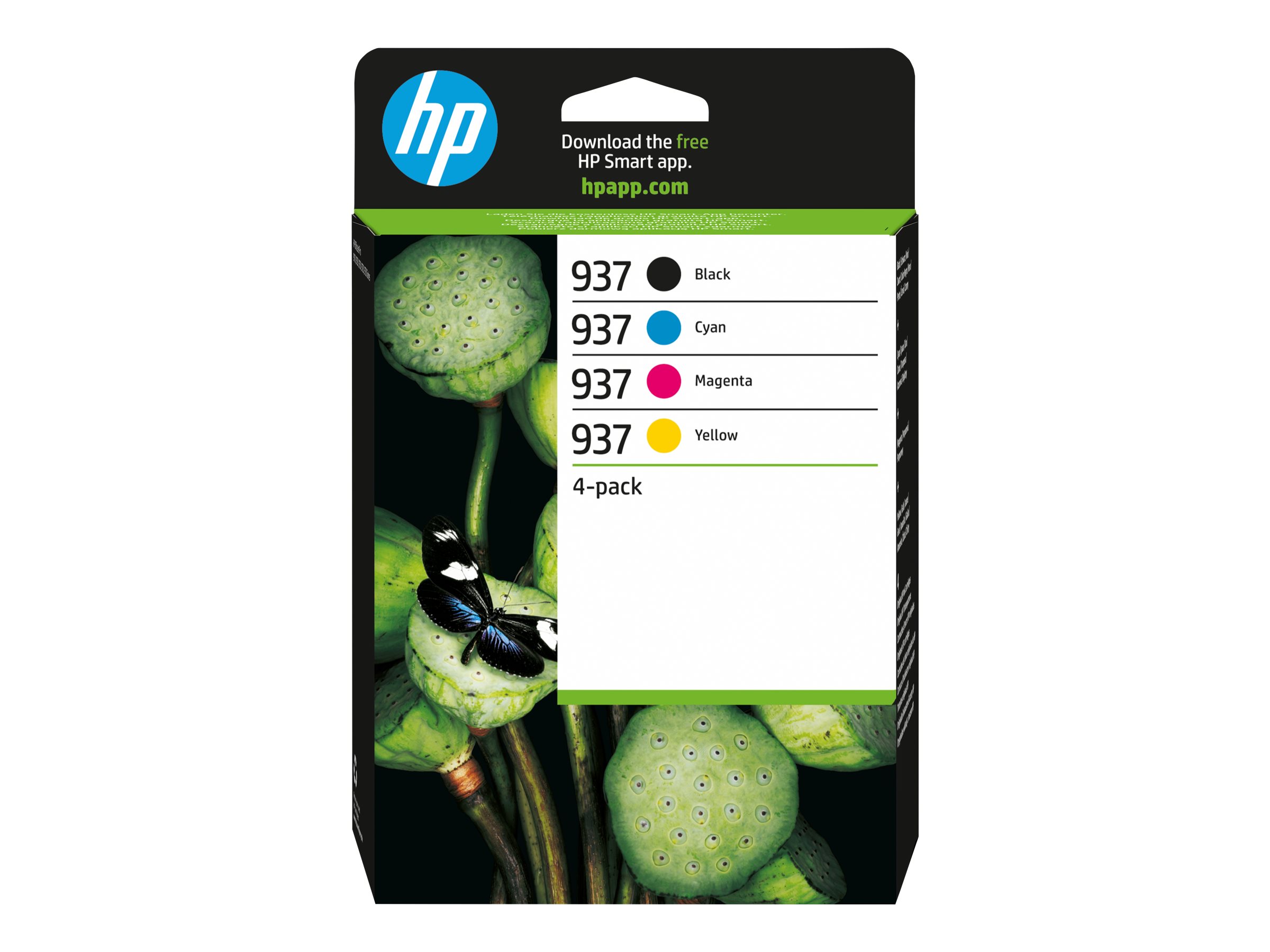 HP 937 - 4er-Pack - Schwarz, Cyan, Magenta, Gelb